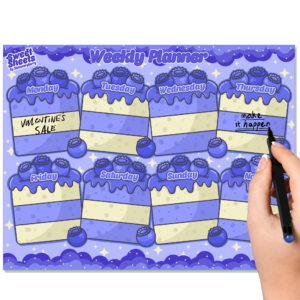 Blissful Blueberry Weekly Planner Pad