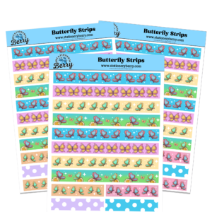 Butterfly Strips Sticker Sheet