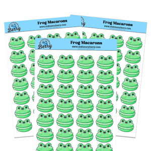 Frog Macaron Sticker Sheet