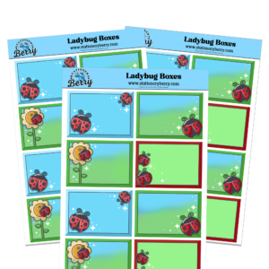 Ladybug Boxes Sticker Sheet