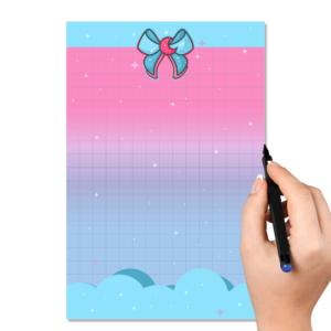 Magical Moon Blue Memo Pad