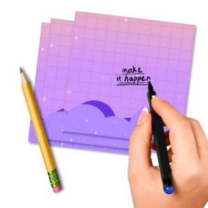 Magical Moon Clouds Purple Memo Pad