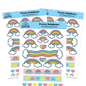 Pretty Rainbows Sticker Sheet