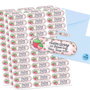Sparkle Strawberries Address Labels