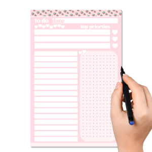 Sparkle Strawberry To Do Pad