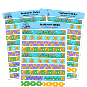 Sunflower Strips Sticker Sheets
